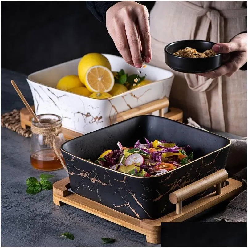 dishes plates ceramic and wood fruit dish vegetable salad storage container dinnerware dishware dessert serving tray bowl dinner set