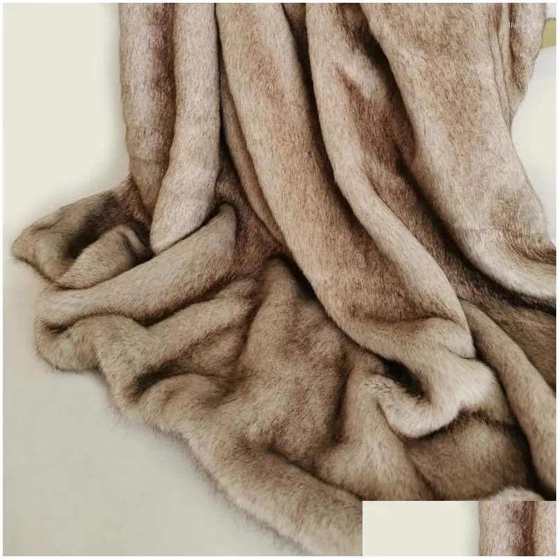 blankets luxury faux fur blanket european home decoration fluffy shaggy sofa bedspread warm bedding sheet cozy throw
