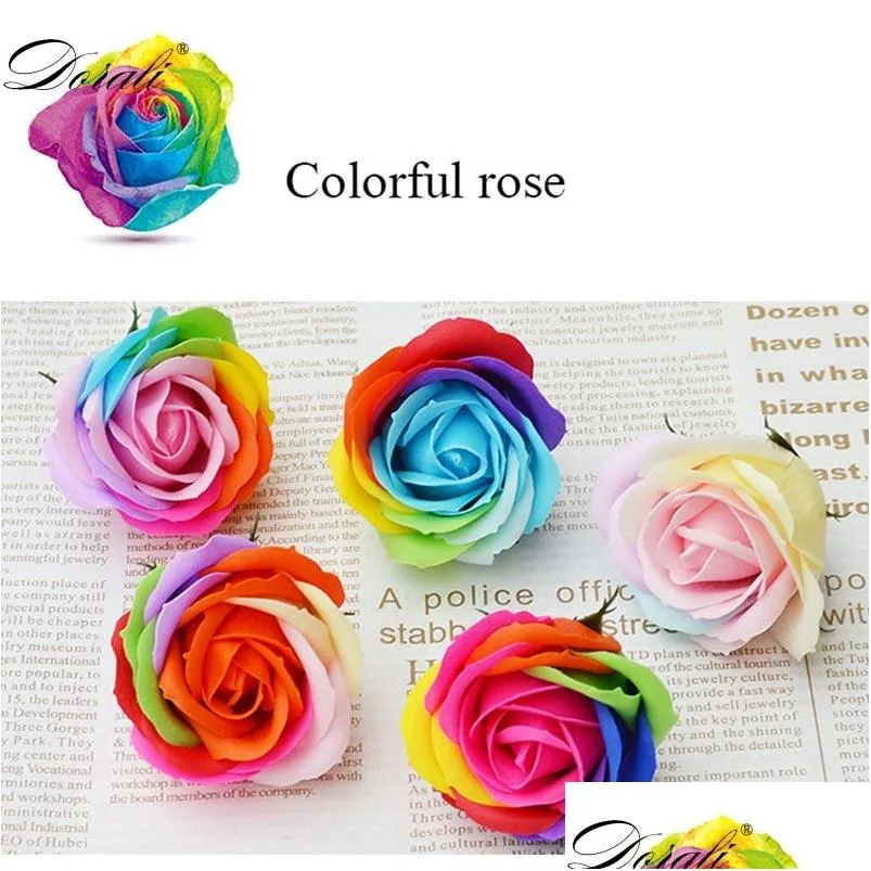 16PCS Box Soap Floral Gift Flower Petal Artificial Rose Decor Ornament Party Valentine S Day Decorating Holding Flowers