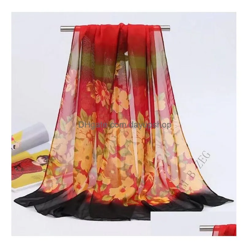 38 designs new women scarf fashion spring and autumn women`s chiffon silk scarf square beach towel polyester scarf print hundred flowers