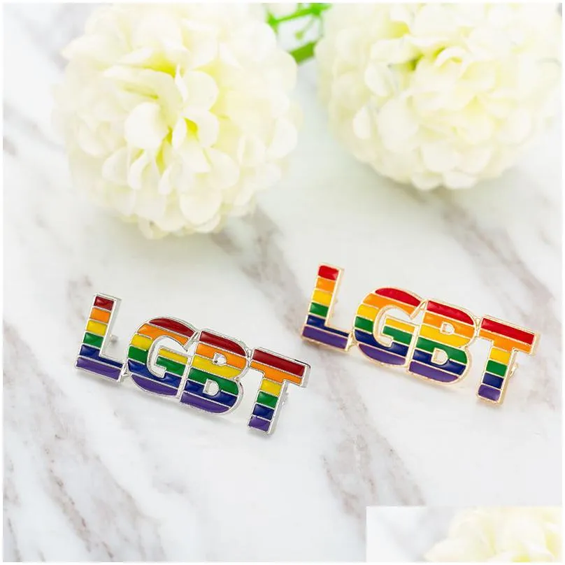 new design enamel lgbt pride brooches for women men gay lesbian rainbow love lapel pins badge fashion jewelry accessories in bulk