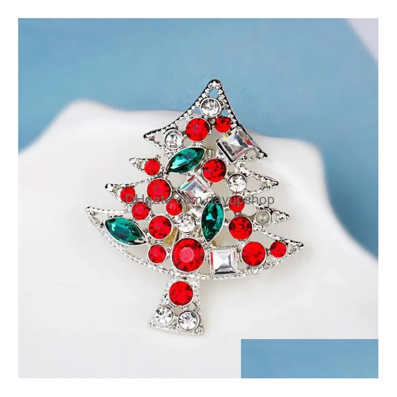 chirstmas tree brooch male and female common easy matching pin brooches with diamond brooch nice gift free ship