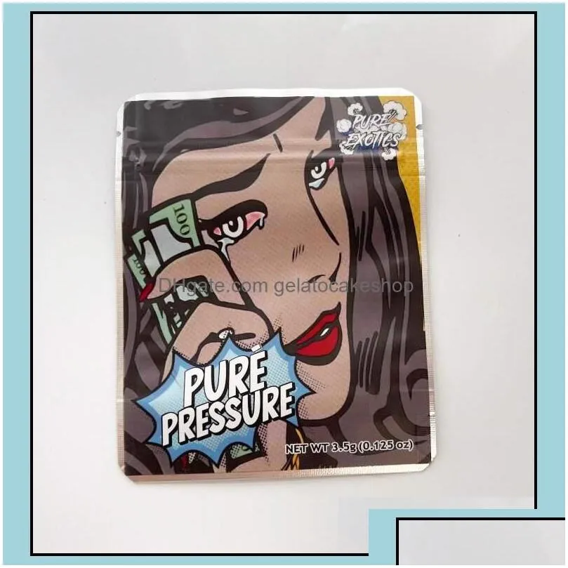 packing bags factory wholesales square stand up backpack boyz mylar 3.5 pastic zip lock packaging soft touch material gelatocakeshop