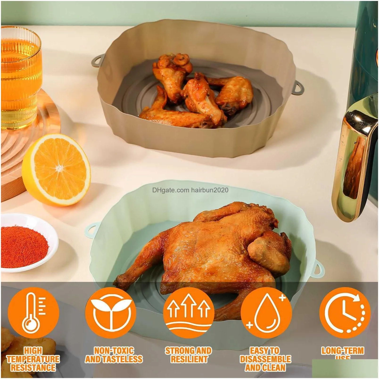 Silicone Dual Frigidaire Air Fryer Tray Set With Basket, Oven Pot