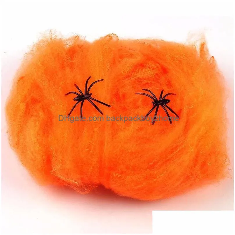 halloween spiders web stretchy cobweb with spider for halloweens party ktv bar props bars haunted house decoration