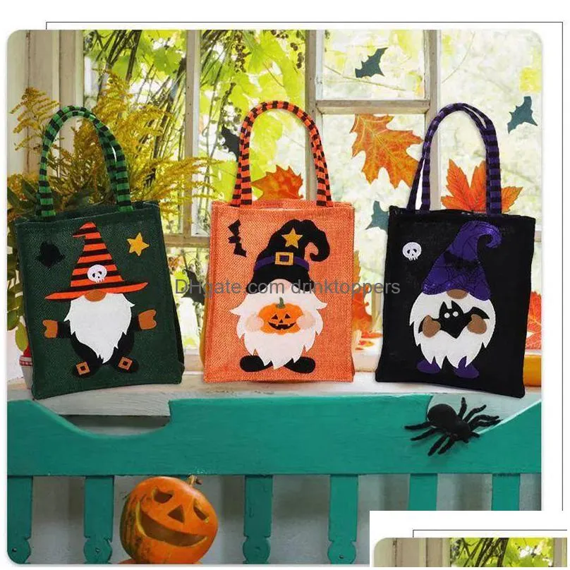 christmas decorations handbag kids gift candy bag linen bags for festival party faceless doll wholesale sea jn07