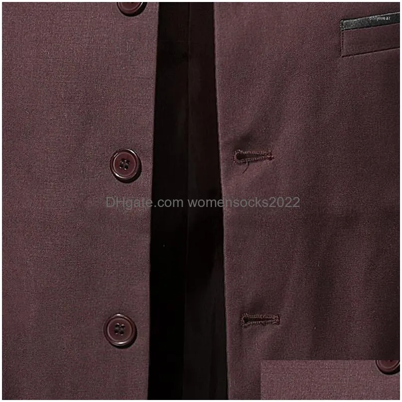 mens suits spring autumn coat mens solid color cardigan stand collar blazers long sleeve slim single-breasted jacket