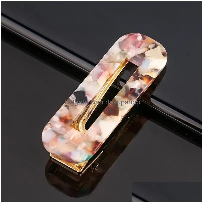 fashion acetic acid hairpin side clip set acrylic resin hair barrettes fashion hair accessory 38 colors two-piece/set