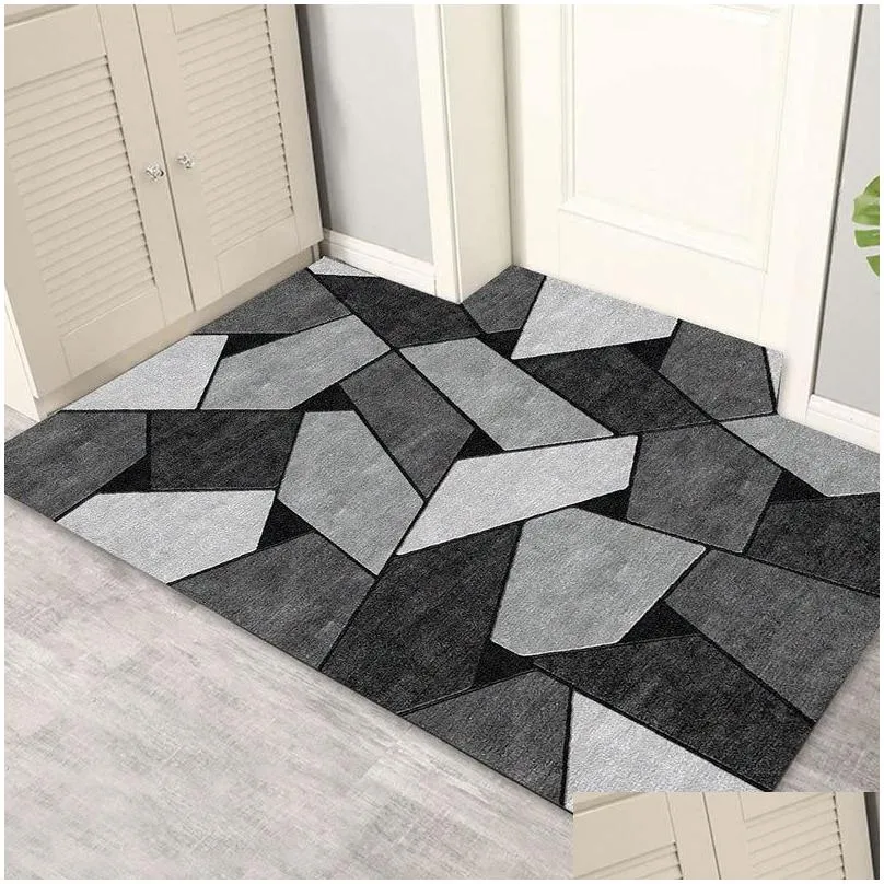 Carpets Entrance Door Mat Home For Hallway Modern Non-slip Living Room Doormat Super Absorbent Kitchen Toilet Shower Floor