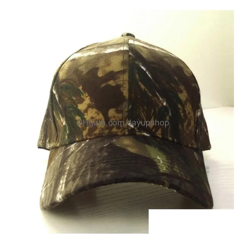 4 designs forest camouflage sun hat golf baseball cap cs outdoor combat hats adjustable cotton peaked cap leisure hats snapback caps