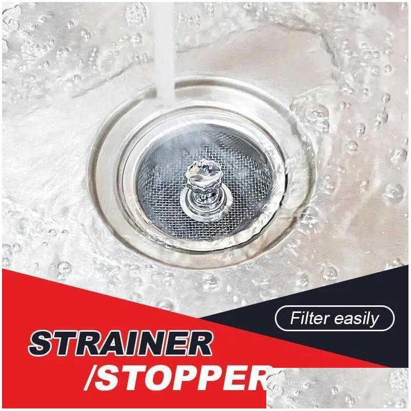 Storage Bags Kitchen Water Sink Filter Strainer Tool Stainless Steel Floor Drain Cover Shower Hair Catche Stopper