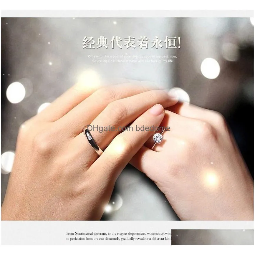 open adjustable band rings silver couple engagement wedding ring for women men fashion jewelry gift will and sandy