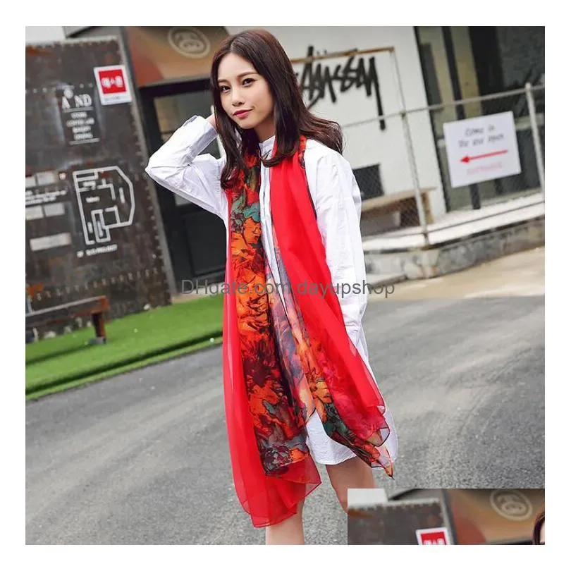 150*200cm large size women scarf fashion print beach towel spring summer chiffon pashmina scarves sunshade shawl free ship