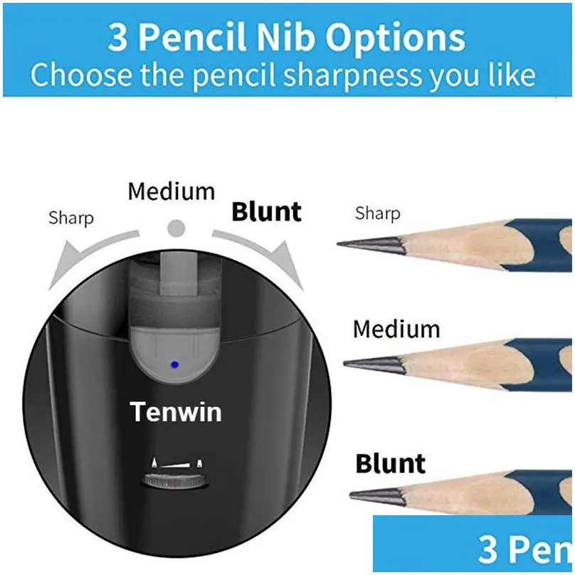 wholesale pencil sharpeners tenwin automatic electric pencil sharpener is used for delivery of color machine office school supplies workstation