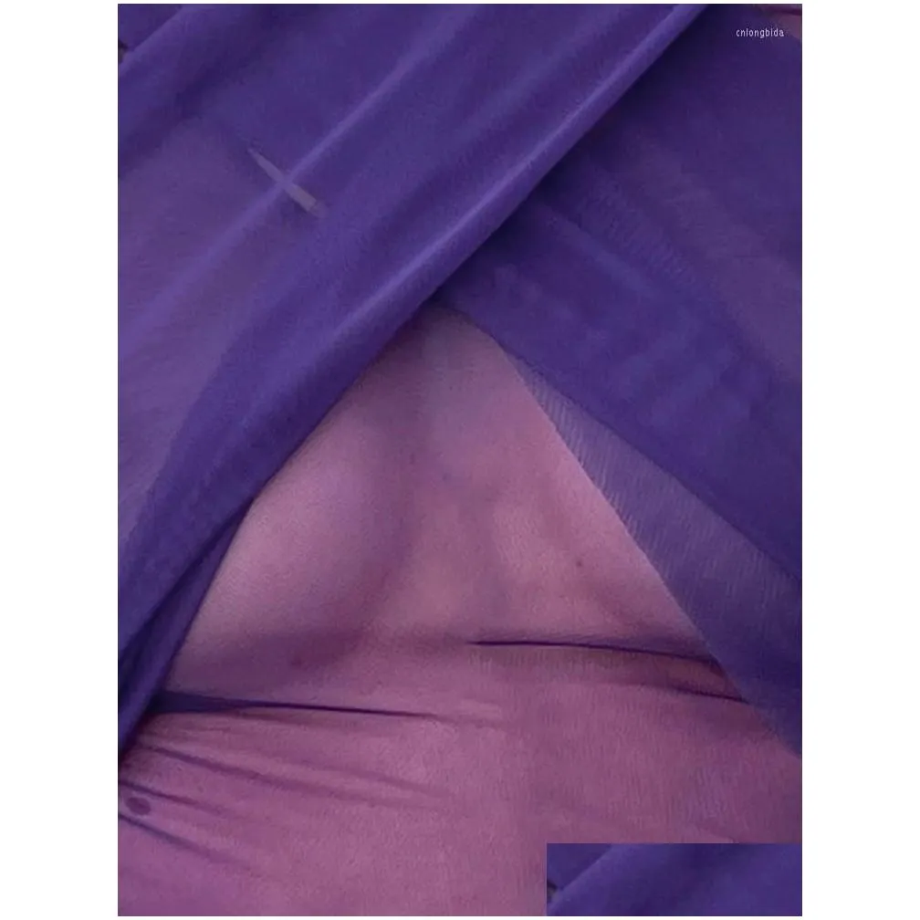 Women`s T Shirts Mesh See Through Shirt Women Cross Strap Slim Crop Top Short Sleeve Aesthetic Clothes Purple Solid Streetwear Ropa De