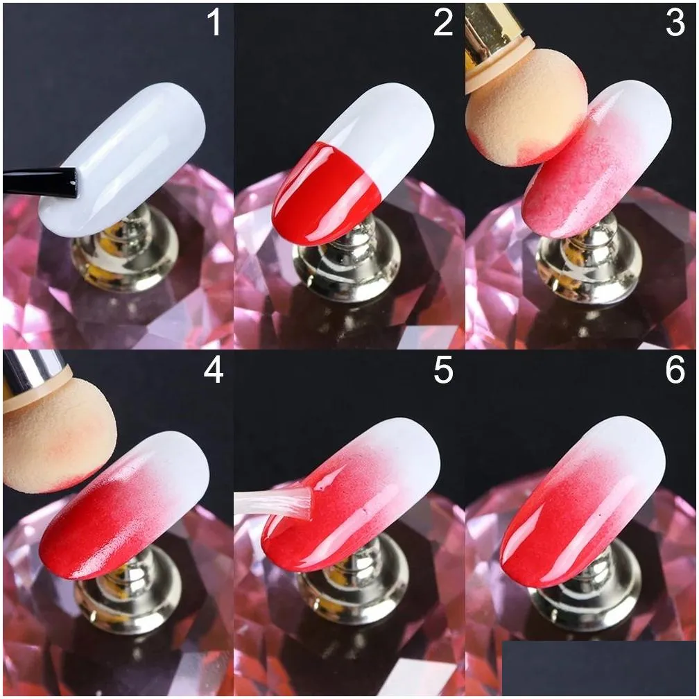 gradient nail art brushes sponges designs gel nail polish glitter powder painting drawing acrylic manicure tool 100 set
