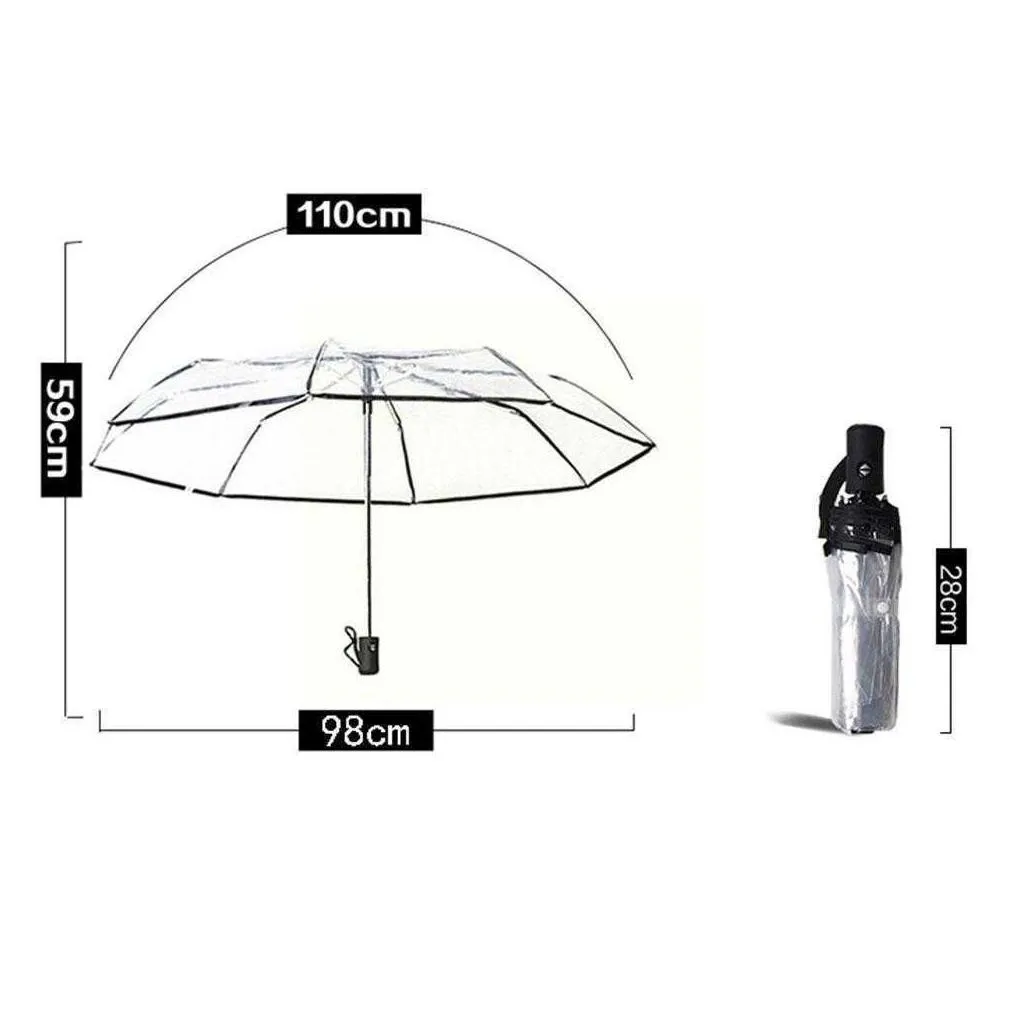 umbrellas womens transparent umbrella folding summer clear umbrella for rain and sun waterproof woman umbrellas sombrillas