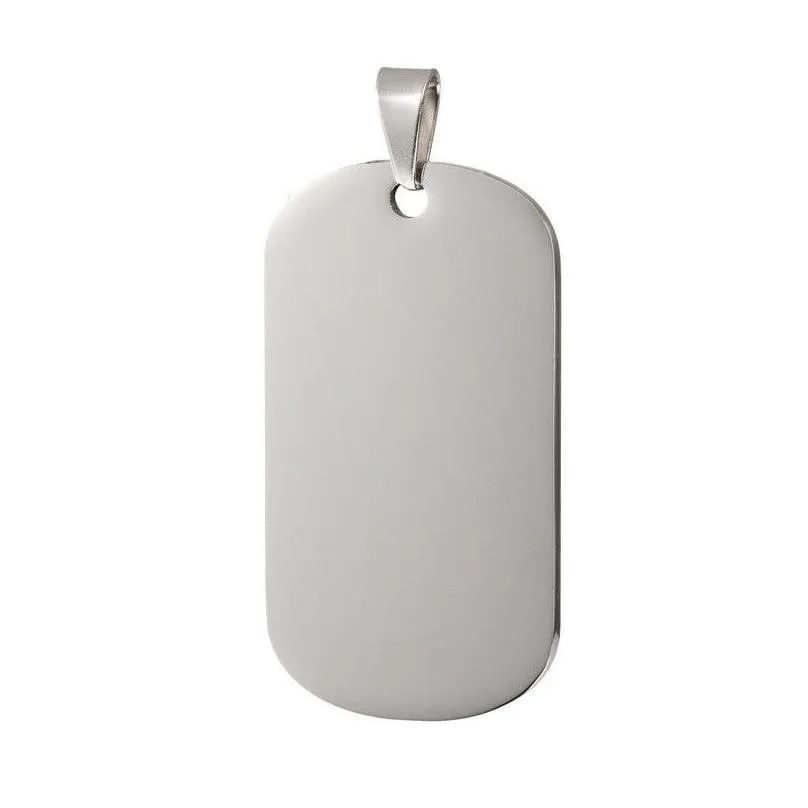 50x28mm aluminum alloy blank army dog tags pet dog tags men pendants with anodized surface 