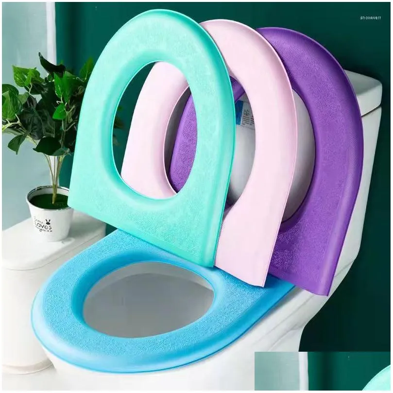 toilet seat covers washable sticker foam cover waterproof silicone four seasons soft bathroom closestool mat pad cushion o-shape