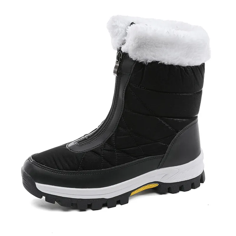 Luxurys Designer Brand Women snow Boots Star Shoes Martin boot fluff shoes Leather Outdoor Winter black Fashion Non-Slip Wear Resistant fur shoe item 001