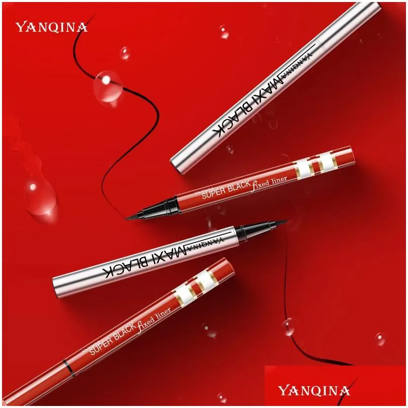  makeup brand yanqina eyeliner pencil waterproof black eyeliner pen no blooming precision liquid eye liner