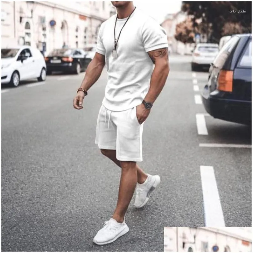 Men`s Tracksuits Basic T Shirt Shorts Sets Casual Plain Sports Suits Chic Kpop Gym Stretch 5xl Tracksuit Luxury Clothes For Men Young La