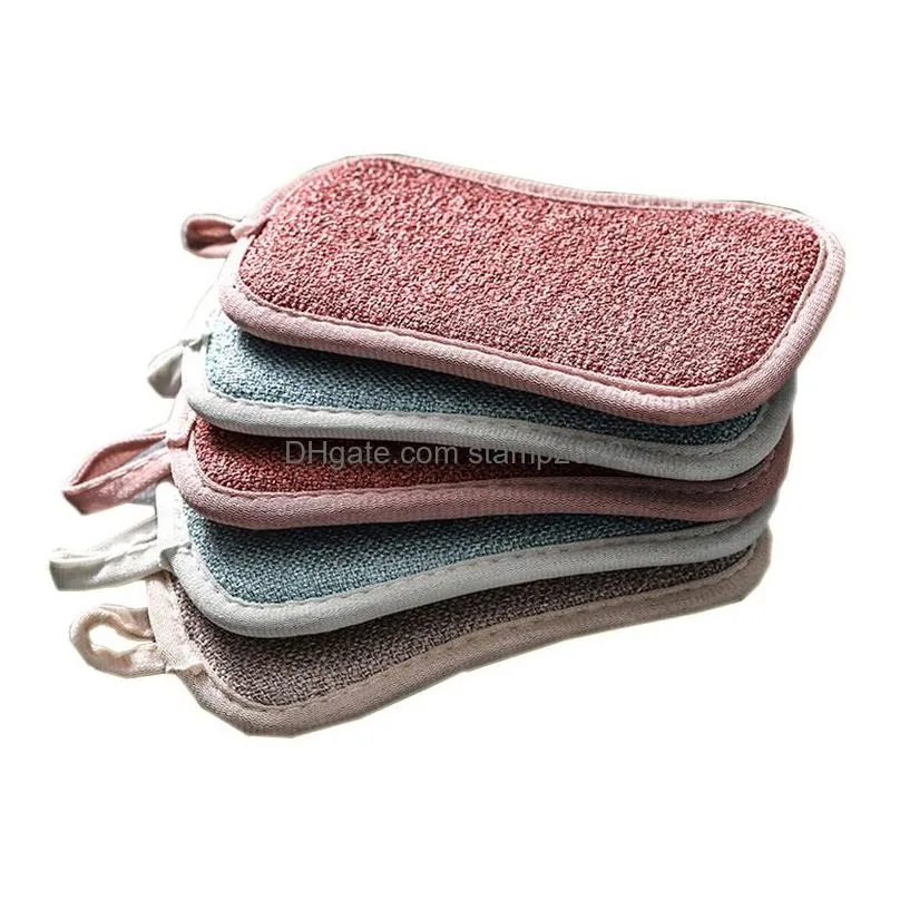 double sided kitchen magic cleaning sponge scrubber sponges dish washing towels scouring pads bathroom brush wipe pad 5501 q2