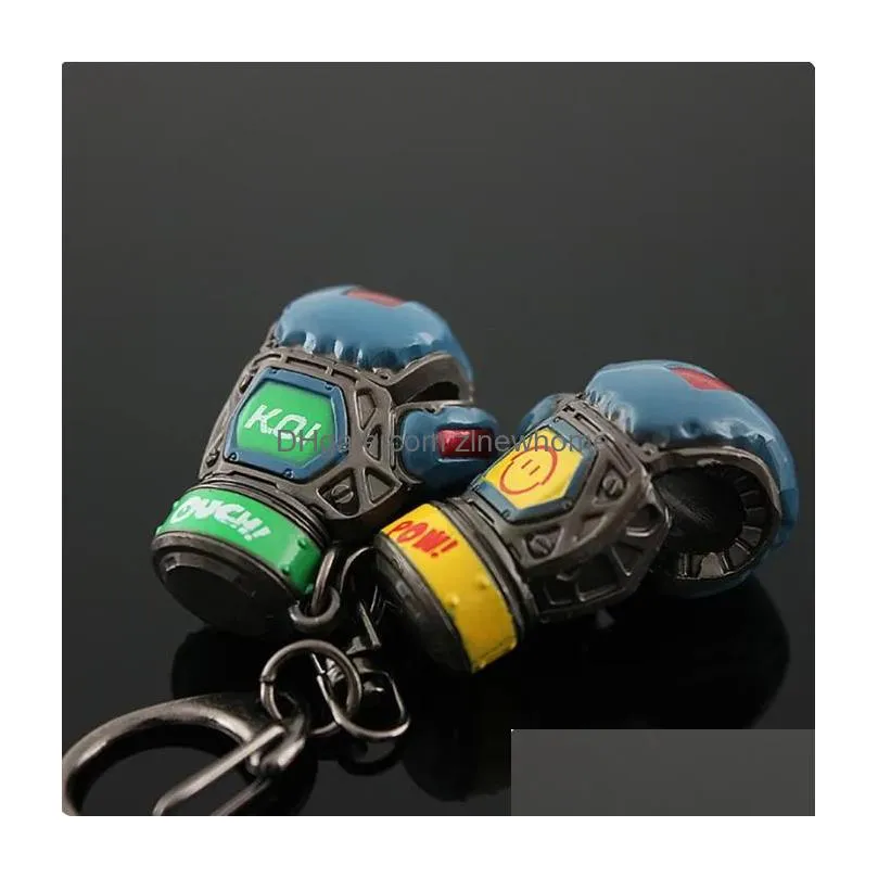 game boxing gloves keychain for men pathfinder heirloom gloves alloy pendant key chain cool car bag keyring hip hop jewelry