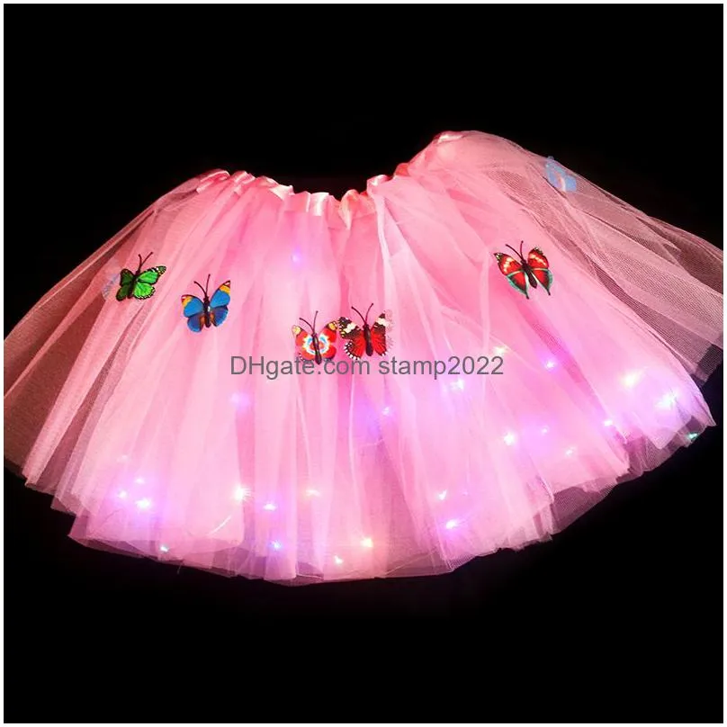 butterfly light up tutu led girl party glow skirt magic angel fairy luminous costume birthday gift 20220223 q2