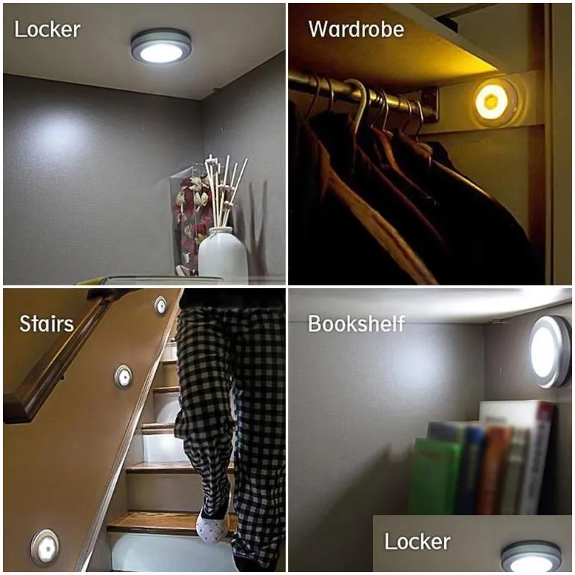 night lights motion sensor wireless bedroom decor light 6led detector wall decorative lamp staircase closet room aisle lighting