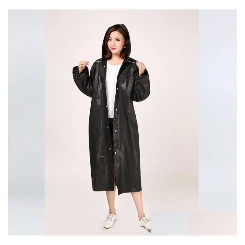 eva non-disposable raincoat adult fashion clear rainwear poncho outdoor tourism thicken designs slicker reusable raincoats dhs sn4206