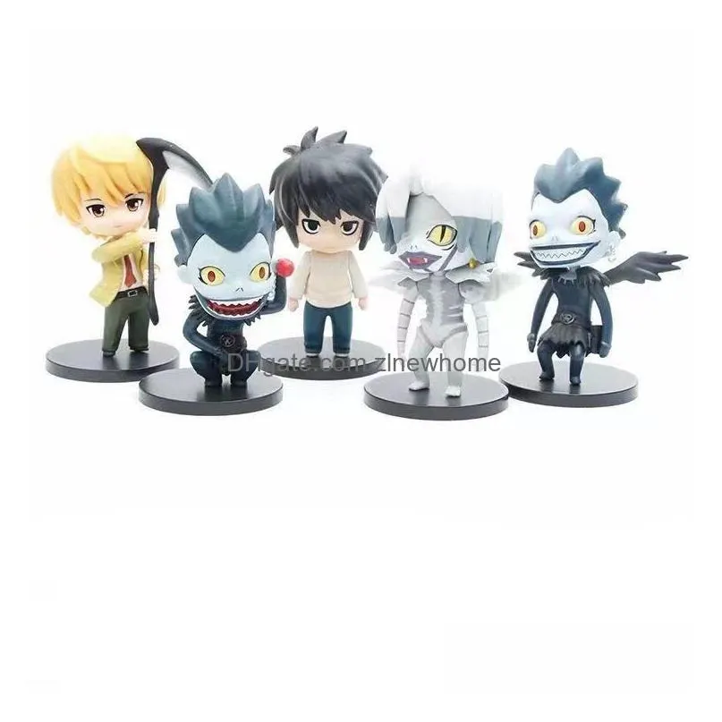 5 types of death god thicken death note handmade night god moon rem doll machine twisted egg doll toy model decoration