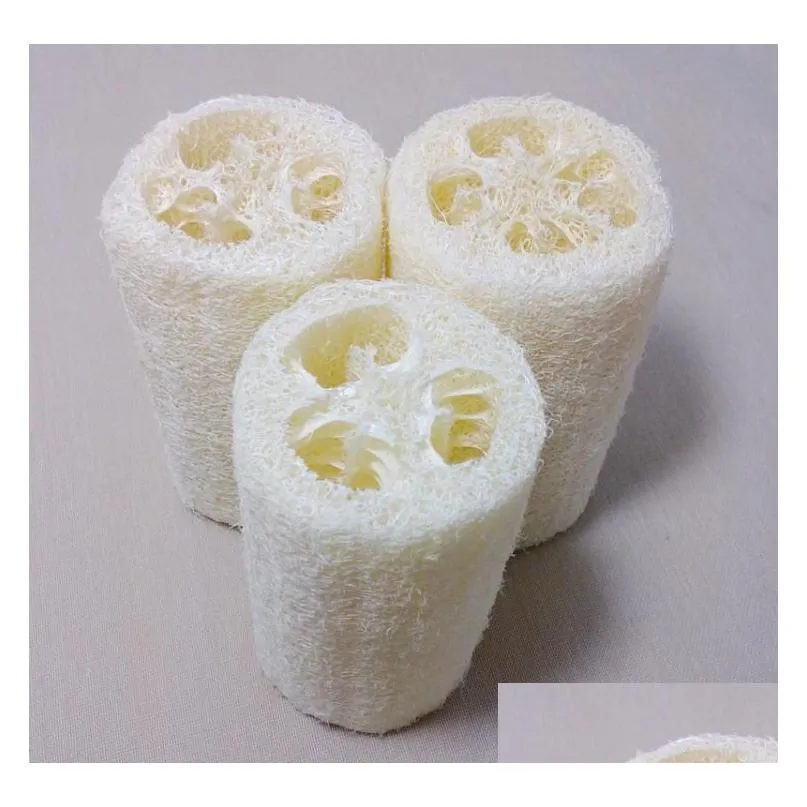 Natural Loofah Bath Body Shower Sponge Scrubber Sponge Exfoliating Body Cleaning Brush Pad Luffa Cut SN1298