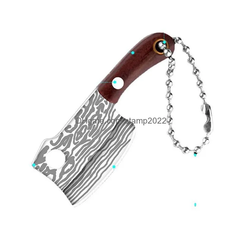 mini kitchen knife portable stainless steel knife demolition express collection knifes cut fruit keychain ornament gift 20220121 q2