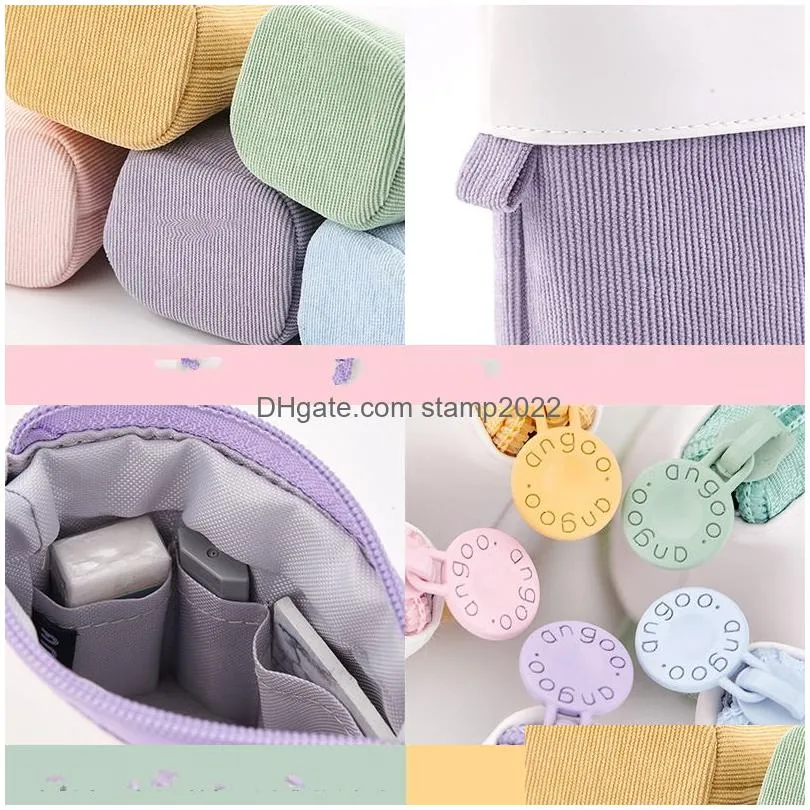 wholesale creative retractable pencil bags case office school stationery supplies storage bag kawaii diy pencil cases kid cute pen holder box 20220924