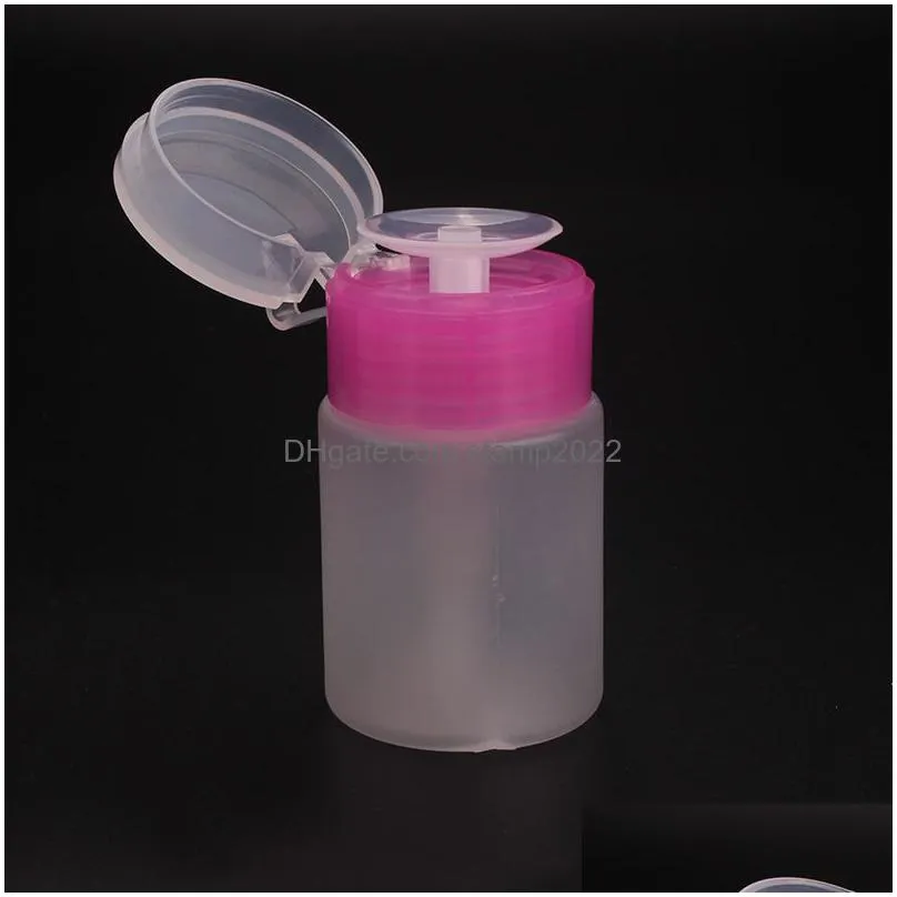 60ml empty pump dispenser bottles skin lotion container manicure liquid gel polish remover makeup remover clean bottle nail art tool 20220924