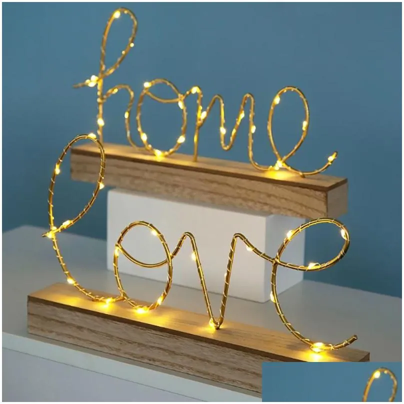 night lights love alphabet letter marquee sign number led light romantic indoor wall lamp decoration valentines day gift