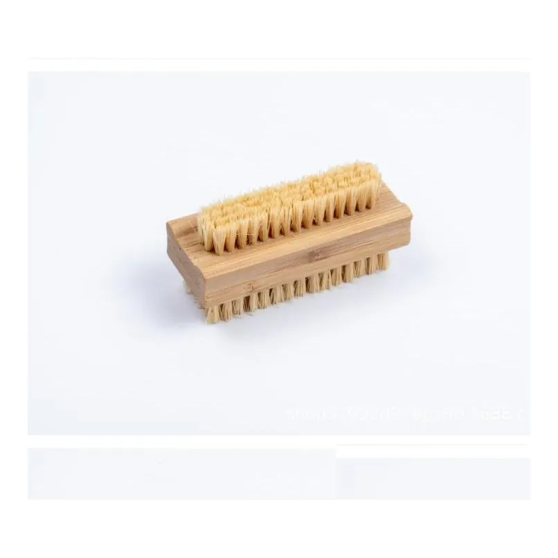 natural boar bristle brush wooden nail brushes foot clean brush body massage scrubber make up tools sn2931