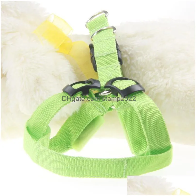 pet dog harness collars luminous led usb rechargeable lighting for dogs cat harnesses rechargeable glowing night safety 20220112 q2
