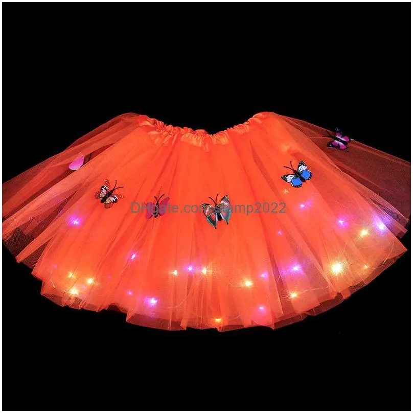 butterfly light up tutu led girl party glow skirt magic angel fairy luminous costume birthday gift 20220223 q2