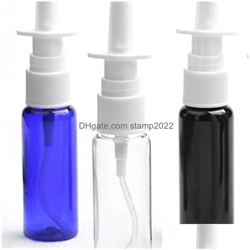 storage bottles jars 20ml pet empty bottle plastic nasal spray pump sprayer mist nose refillable for