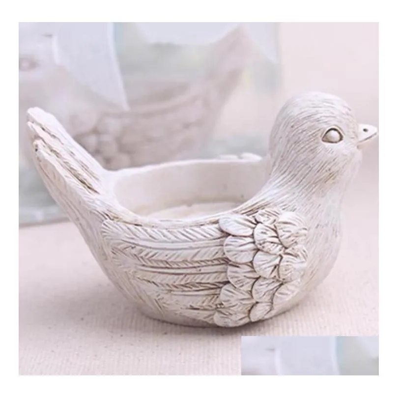 wedding favors songbird tea light resin candle holder love bird tealight holders 100pcs comes without the candle sn2561