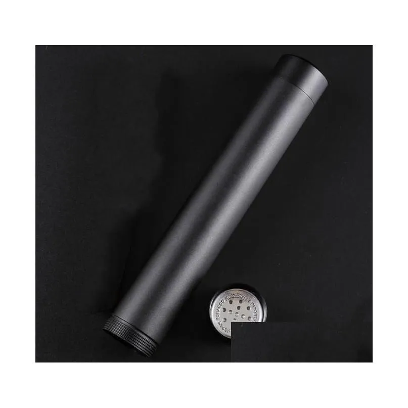 30pcs air tight smell proof portable urltra light metal cigar case tube with built in humidifier sn3103