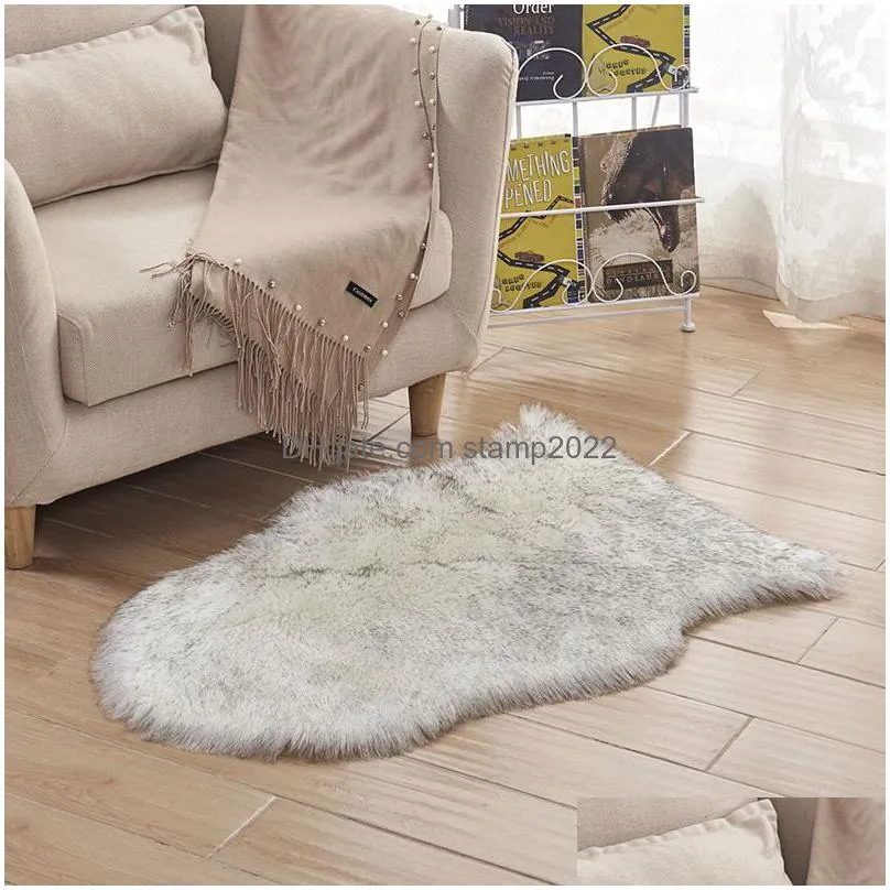 washable faux sheepskin rug carpet shaggy floor sofa cushions kitchen mat fur sheep area sheepskin rug home decor d20 201225