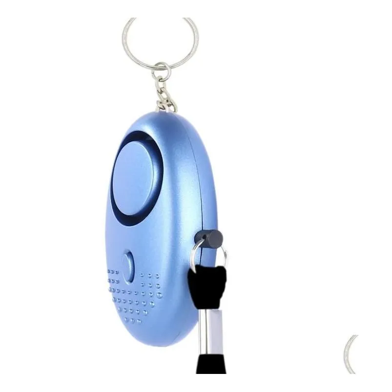 130 db safesound personal security alarm keychain with led lights home self defense electronic device for women kids sn2164
