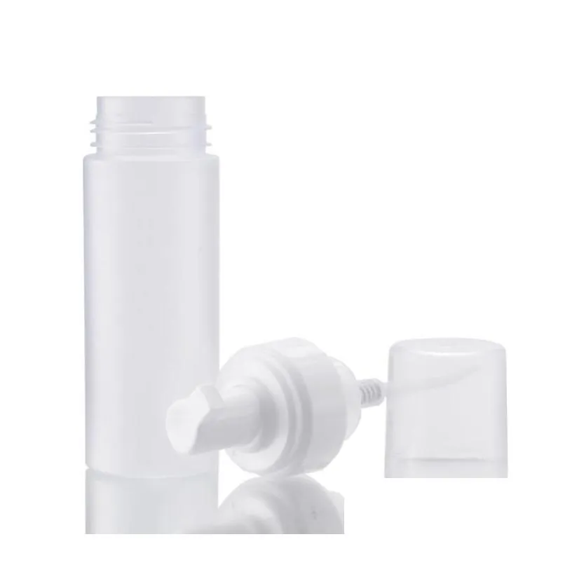 wholesale 100ml/3.3 oz frosted plastic foamer bottles foam pump dispenser travel size refillable bpa for foaming soap face wash