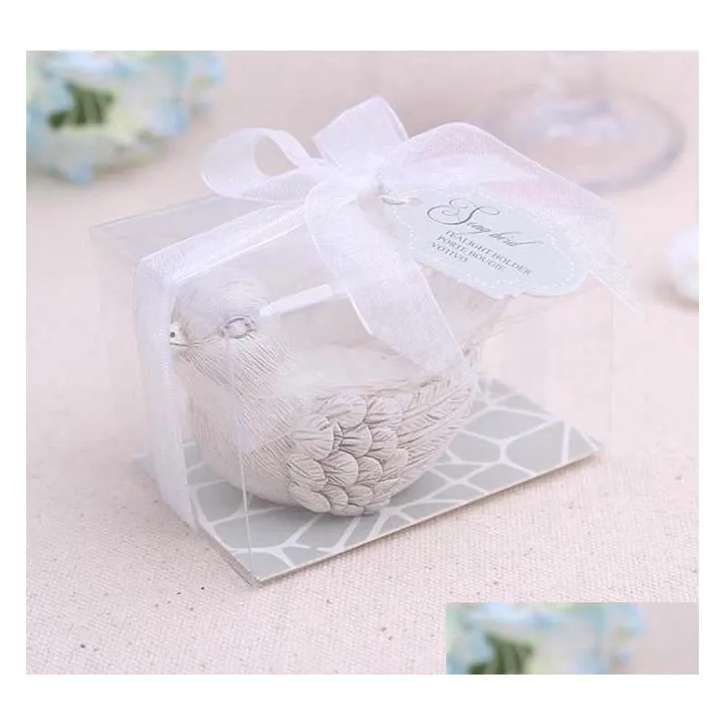 wedding favors songbird tea light resin candle holder love bird tealight holders 100pcs comes without the candle sn2561