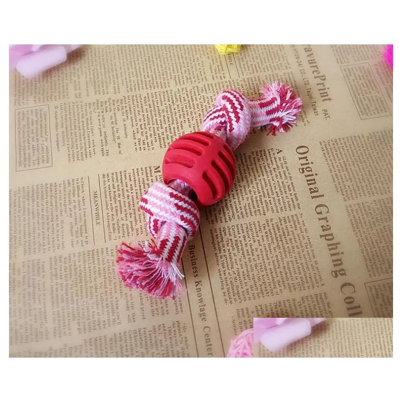 pet dog rope chew toys bone ball animal shape pets playing knot toy cotton teeth cleaning-toys for small pet-puppy sn3106
