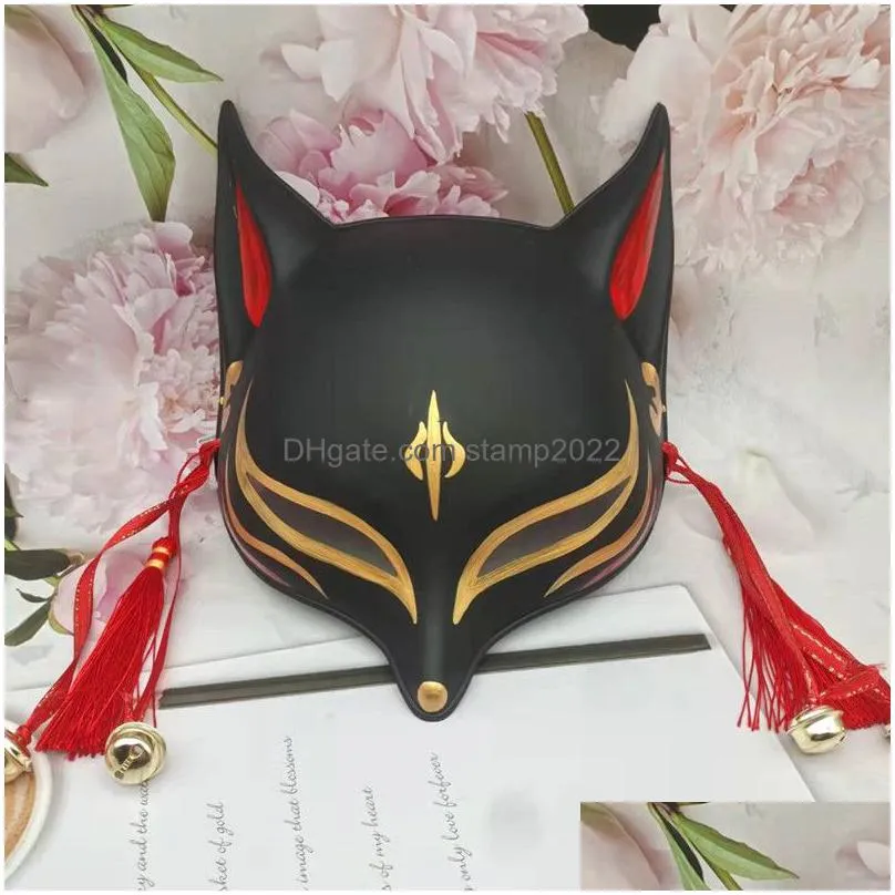 party masks black increase thickening half face plastic adult anime cos cosplay masquerade fashion halloween 220915