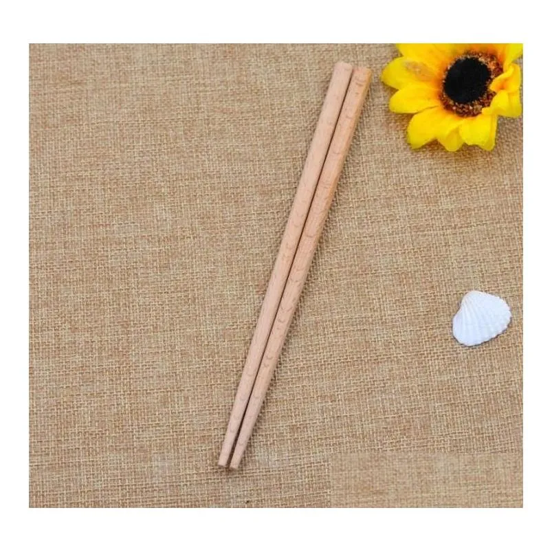 reusable handmade chopsticks japanese natural wood beech chopstick sushi food tools child learn using chop sticks 18cm sn2232